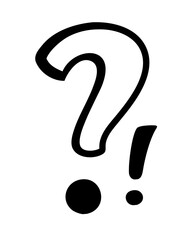 Abstract Interrobang Symbol Combining Question and Exclamation Marks