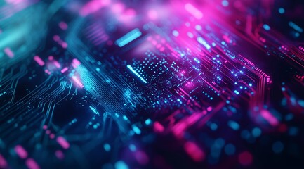 A beauty futuristic abstract background in a high-tech style. Shining lines and patterns resembling neural networks, connections, and digital circuits.