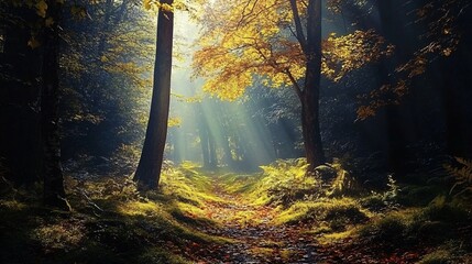 Tranquil Forest Walk: Experience Nature's Serenity with High-Quality Imagery