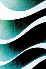 Exploring the Flow: An Abstract Composition of Dynamic Waves in Teal and Black, Perfect for Contemporary Graphic Design Projects
