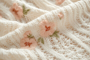 Delicate feminine patterns featuring floral and lace designs in soft colors