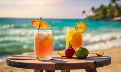cocktail on the beach