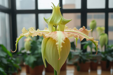 Obraz premium The rare Titan arum flower in full bloom, showcasing its unique characteristics
