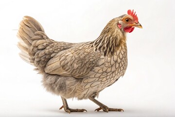 Fototapeta premium catalana hen chicken isolated on white background