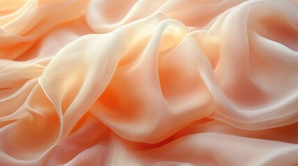 Soft peach chiffon ideal for elegant dresses and scarves