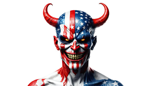 Happy halloween USA demon devil