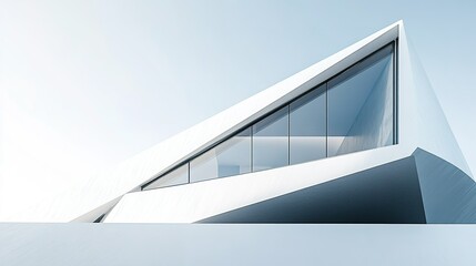 Fototapeta premium Modern Architectural Design Featuring Large Windows