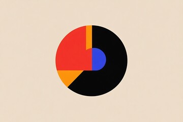 Fototapeta premium Logo design of a broken chain forming a soft circular shape, symbolizing freedom and connection.