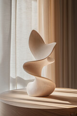 Elegant and Contemporary Wooden Sculpture: A Stunning Centerpiece Enhancing Your Modern Lifestyle Space