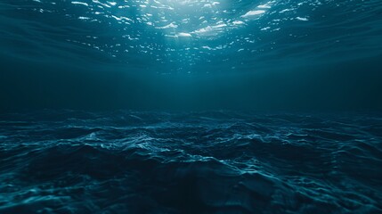 The ocean is dark blue and the water is calm