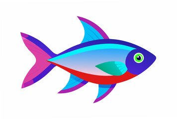 shark cartoon isolated on white