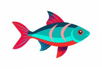 Fototapeta premium fish on white background