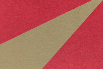 Fototapeta premium Texture old craft red and beige paper background, macro. Structure vintage abstract wine cardboard with brown gradient