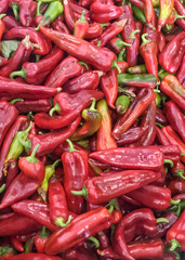 A Pile Of Red Peppers Full Frame