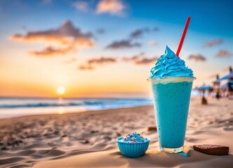 ice cream on the beach