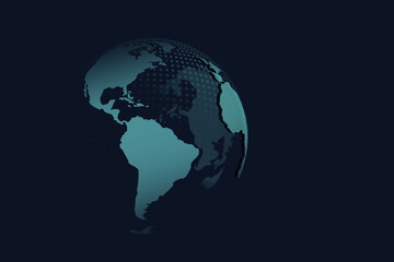 Fototapeta premium Global digital technology network connection. Network technology solution Background vector illustration.