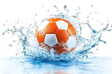 Water Polo Ball Isolated on White Background.