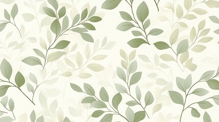 Delicate Green Leaves Pattern Background Design