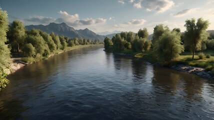 river in the mountains