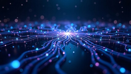 AI Connection Hub: Abstract Neural Network Data Flow