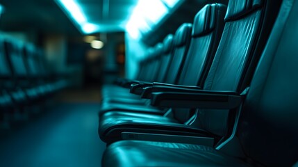 Modern Airplane Cabin Interior