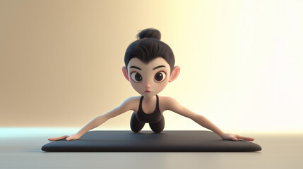 Fototapeta premium 3D Effective Workouts for Weight Loss