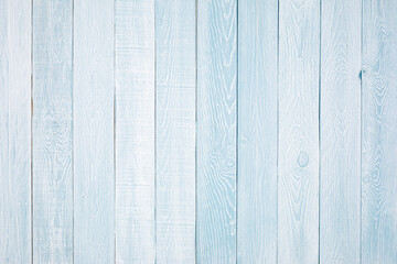 Obraz premium Texture. Light blue wooden planks arranged vertically create rustic background