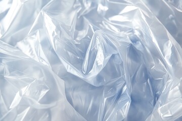 Obraz premium A detailed view of a blue plastic bag with a textured surface and a twisted top