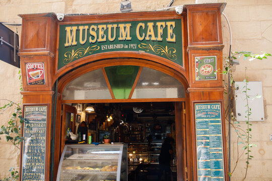 Museum cafe close up on 10th of October, 2024 in Valletta, Malta 
