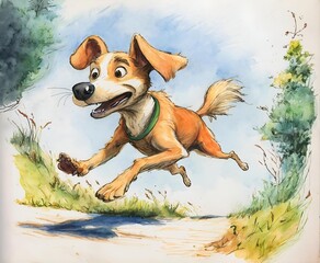 dog running 