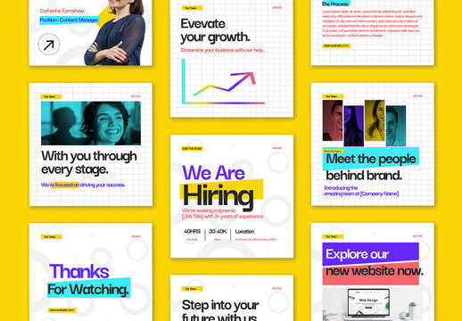 Colorful And Modern Corporate Social Media Set