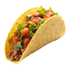 Soft Shell Taco, isolated on transparent background, Clipping Path, pen tool