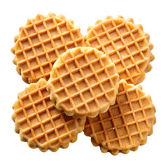 Waffles, isolated on transparent background, Clipping Path, pen tool