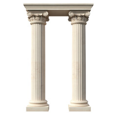 ancient greek column isolated