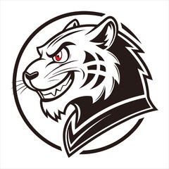 Cool Cartoon Tiger Wearing a Jacket Logo