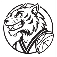 Classic White Tiger Emblem Design