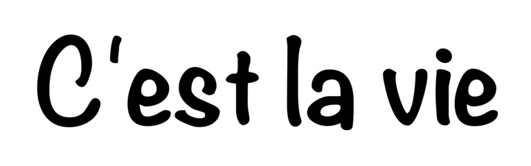 Vector illustration: Inspiration from the saying ‘C’est la vie’ – which means something like “That’s life, you can’t change it”. Version 3