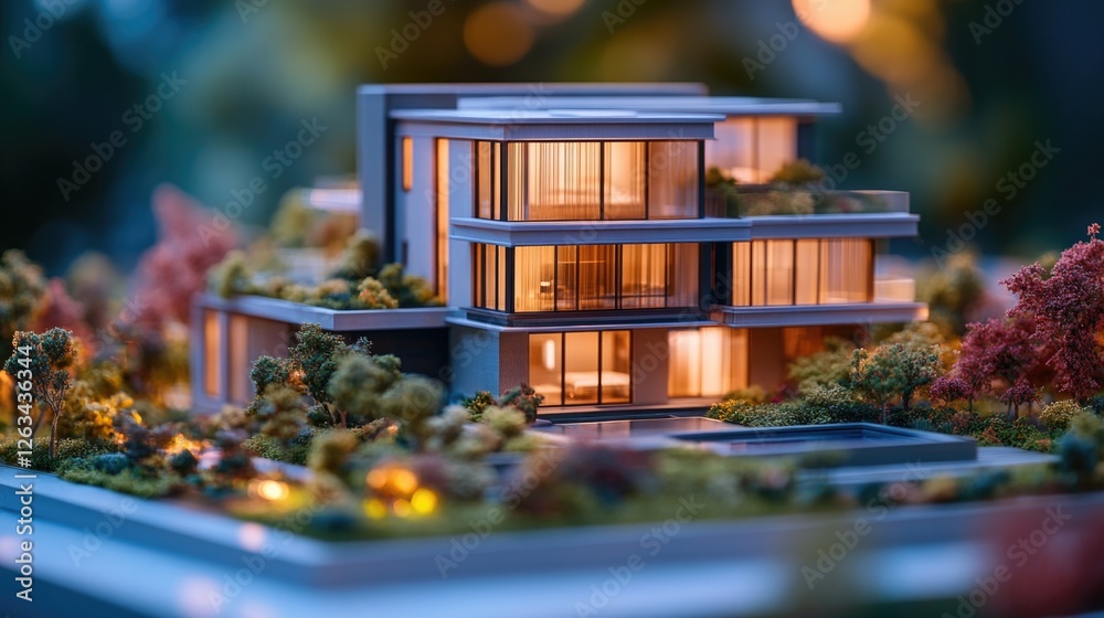 Poster A modern office building with rows of windows, suitable for use in architectural or business contexts