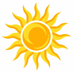 Bright Yellow Sun Graphic Design for Summer