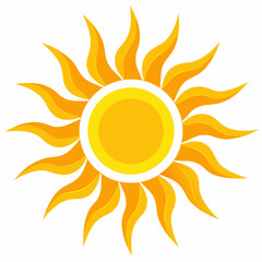 Bright Yellow Sun Graphic Design for Summer