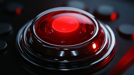 Ultra-Detailed Hyper-Real Red Button Click Here
