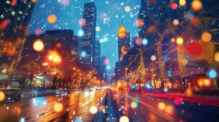 Obraz premium Global smart city technology uses network connections to create intelligent cities. This digital transformation uses the Internet of Things (IoT).