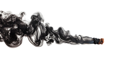 Smoke Trail Formation Studio Setting Photography Minimalist Environment Close-Up View Abstract Conceptual Imagery for Artistic Expression