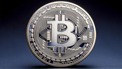 Clean Bitcoin Blue Background