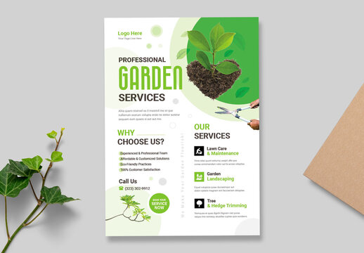 Gardening Service Flyer Template Layout