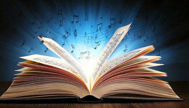 Open book music notes it appears to be Close-up of a prayer.