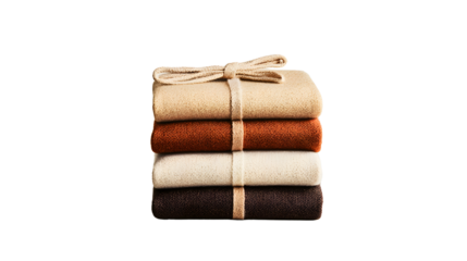 Cozy Product Display of Folded Blankets in Warm Earthy Tones Home Decor Indoor Setting Close-Up Perspective Textures and Comfort for Relaxation and Style