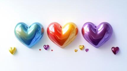 Fototapeta premium Vibrant Heart-Shaped Background for Valentine's Day Decor