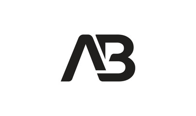 Interlocked Initials: A or B modern and minimalist logo design featuring the letters A and B intertwined, creating a sleek and professional look.