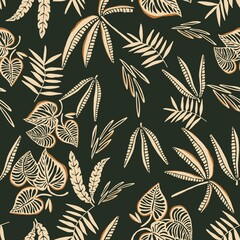 seamless pattern with leaves